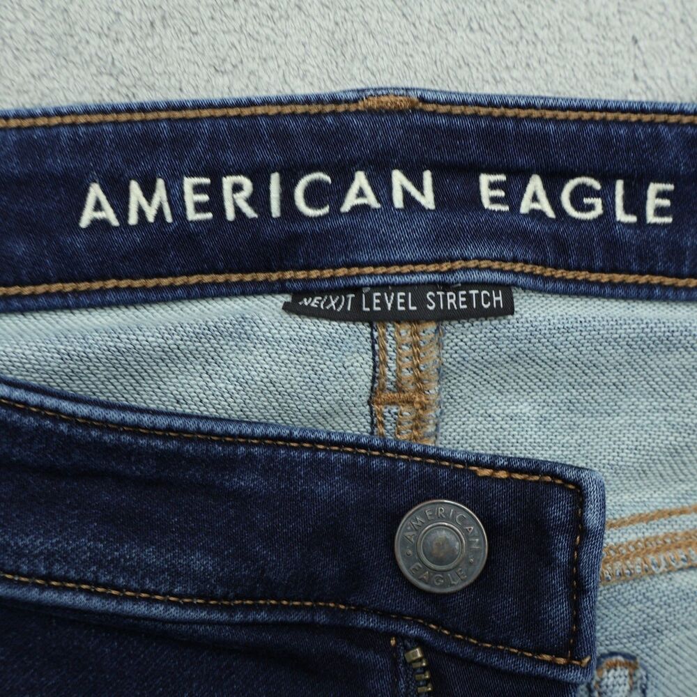 American Eagle Jegging Jeans Women's 18R Super High-Rise 28" Inseam Destroyed - Picture 12 of 16